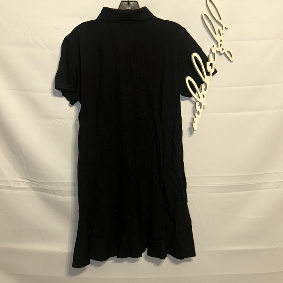 Black Pique May Polo Dress - Picture 9 of 12